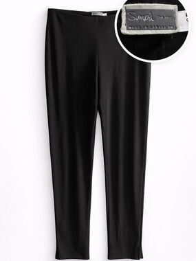 Sympli The Best Pants Women Size 6 Black Pull-On Stretch Slim Straight